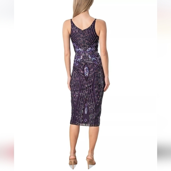 Dress THE Population Women's Felicity Sequined Cocktail Dress - Picture 4 of 16
